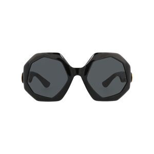 Gucci Round-Frame Injection Sunglasses Black Womens